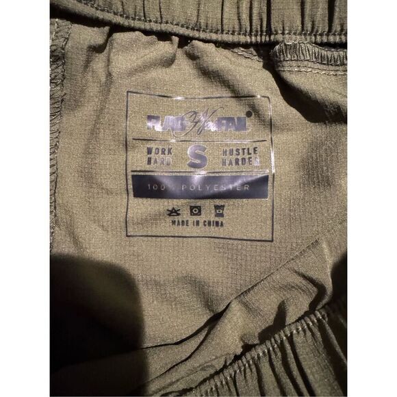 Flag nor Fail NWT Quick Dry DWR Apex Shorts in Olive Green/Black Size Small - Picture 3 of 4